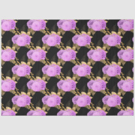 紫と金ゴールドのフローラシリーズデザイン12 薄葉紙