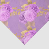 紫と金ゴールドのフローラシリーズデザイン15 薄葉紙 (詳細)