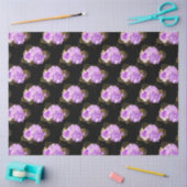 紫と金ゴールドのフローラシリーズデザイン18 薄葉紙 (クラフト)