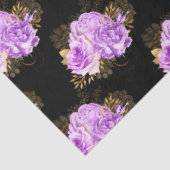 紫と金ゴールドのフローラシリーズデザイン18 薄葉紙 (詳細)