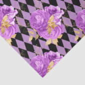 紫と金ゴールドのフローラシリーズデザイン6 薄葉紙 (詳細)