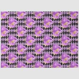 紫と金ゴールドのフローラシリーズデザイン6 薄葉紙