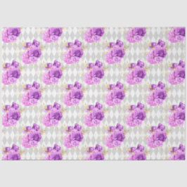 紫と金ゴールドのフローラシリーズデザイン7 薄葉紙