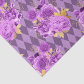 紫と金ゴールドのフローラシリーズデザイン8 薄葉紙 (詳細)