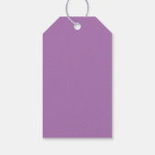 紫と金ゴールドのフローラ結婚の贈り物ラベル ギフトタグ (裏面)