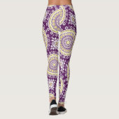 紫と金ゴールドのマンダラパターン レギンス (裏面)