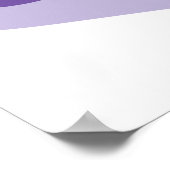 紫と金ゴールドのミニマルなアボカドバッジ ポスター (角)