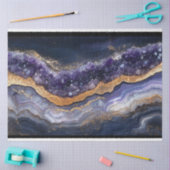 紫と金ゴールドのレイヤードの分離 薄葉紙 (クラフト)