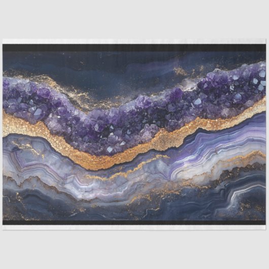 紫と金ゴールドのレイヤードの分離 薄葉紙 (正面)