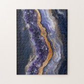 紫と金ゴールドのレイヤード ジグソーパズル (縦)