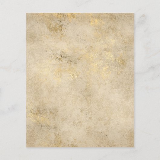 紫と金ゴールドのヴィンテージフローラ結婚の チラシ (裏面)