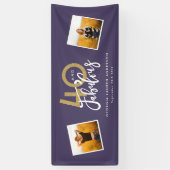 紫と金ゴールドの写真40モダンと素晴らしい 横断幕 (縦)