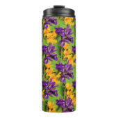 紫と金ゴールドの分野：アイリスとリレス タンブラー (正面)