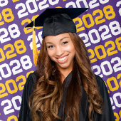 紫と金ゴールドの卒業の背景 タペストリー