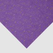 紫と金ゴールドの卒業式キャップトス 薄葉紙 (詳細)