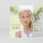 紫と金ゴールドの卒業 招待状 (スタンド正面)