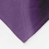 紫と金ゴールドの大理フェイク石Agateモノグラム フリースブランケット (角)