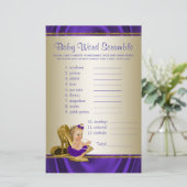 紫と金ゴールドの女の子の赤ちゃんシャワーゲーム (スタンド正面)