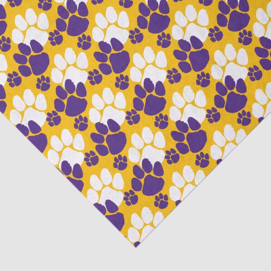 紫と金ゴールドの小さな足跡 薄葉紙 (詳細)