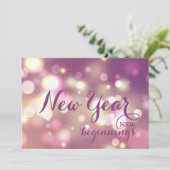 紫と金ゴールドの新年の挨拶 シーズンカード (スタンド正面)