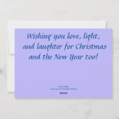 紫と金ゴールドの星の天使はスローダウン文字 シーズンカード (裏面)