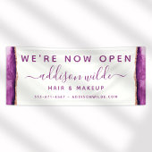 紫と金ゴールドの水彩ビジネスのバナー 横断幕