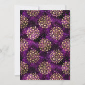 紫と金ゴールドの法図21歳 招待状 (裏面)