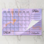 紫と金ゴールドの液体抽象芸術ティアウェイ紙パッド ペーパーパッド (折り畳み)