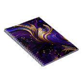 紫と金ゴールドの渦巻き ノートブック (右側)