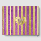 紫と金ゴールドの結婚蝶の本 ゲストブック (裏面)