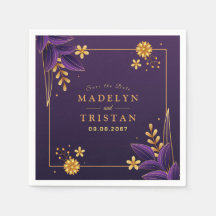 紫と金ゴールドの美学のフローラ