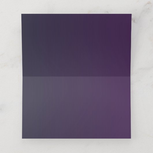 紫と金ゴールドの美学フローラ結婚のリターン追加 プレイスカード (内部開封)