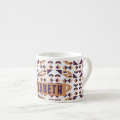 紫と金ゴールドの美的抽象芸術パターン エスプレッソカップ (正面右)