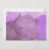 紫と金ゴールドの複数メリーの抽象芸術 シーズンカード (裏面)