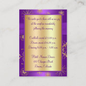 紫と金ゴールドの雪片エンクロージャカード エンクロージャーカード (裏面)