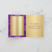 紫と金ゴールドの雪片サンキューカード サンキューカード (内部)