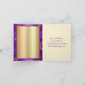 紫と金ゴールドの雪片サンキューカード サンキューカード (内部)
