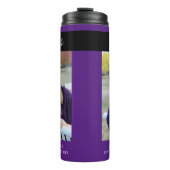 紫と金ゴールドの高校 タンブラー (正面)