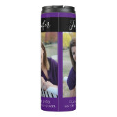 紫と金ゴールドの高校 タンブラー (裏面)