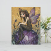 紫と金ゴールドの魅惑的なクリスタルの妖精 (スタンド正面)