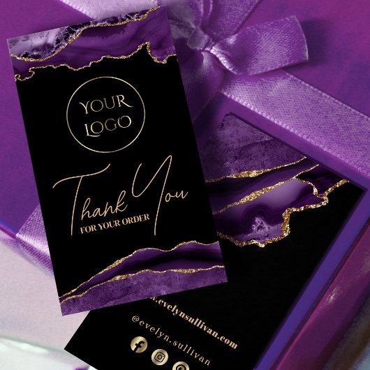 紫と金ゴールドのagateパッケージの挿入