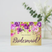 紫と金ゴールドは私の花嫁のカードになる 招待状 (スタンド正面)