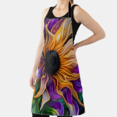 紫と金ゴールドひまわり エプロン (インサイチュ)