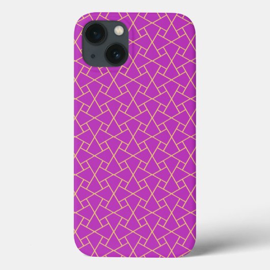 紫と金ゴールドイスラムデザインiPadケースメイトのケース Case-Mate iPhoneケース (裏面)