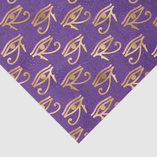 紫と金ゴールドエジプトの目のラティッシュペーパー 薄葉紙 (詳細)