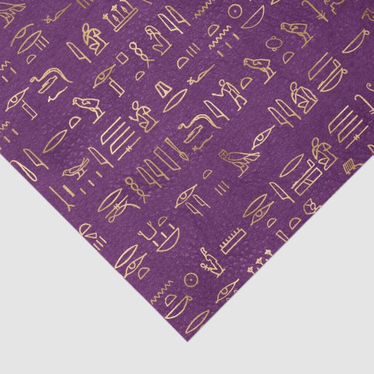 紫と金ゴールドエジプトの絵文字ティッシュペーパー 薄葉紙 (詳細)