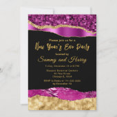 紫と金ゴールドグラムティアーズ大晦日パーティー 招待状 (正面)