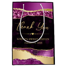 紫と金ゴールドグラムティアーズ《写真》ぼけ味Sweet sixteen ミディアムペーパーバッグ