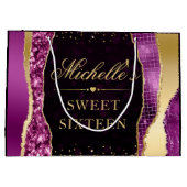 紫と金ゴールドグラムティアーズ《写真》ぼけ味Sweet sixteen ラージペーパーバッグ (裏面)