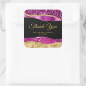 紫と金ゴールドグラムティアーズSweet sixteenありがとう スクエアシール (バッグ)